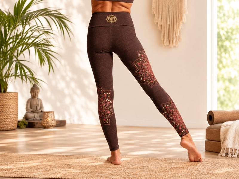 Damen Yogahose mit Mandala Muster von Spirit of Om