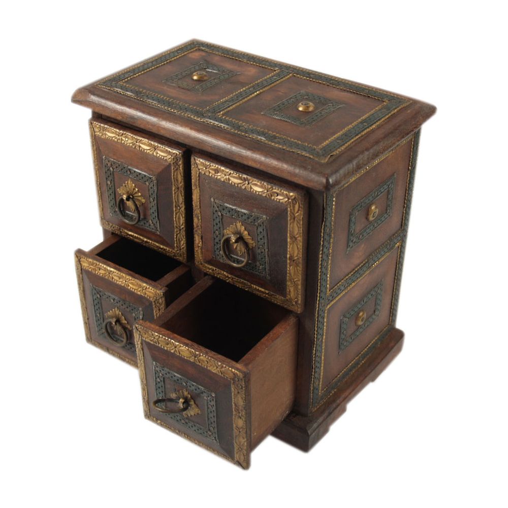 Apothekerschränkchen, Schubfachschränkchen, Schmuckschränkchen fair trade aus Indien