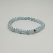 Armband aus Heilstein Perlen Aquamarin