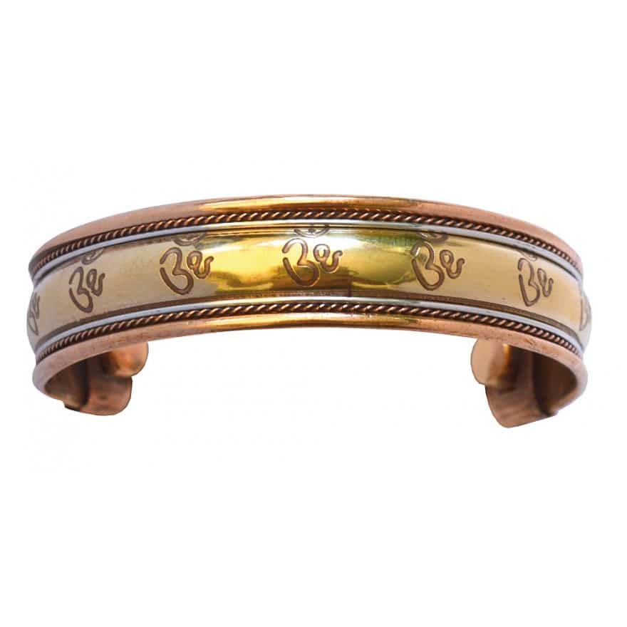 Armreif Om aus Messing/Kupfer