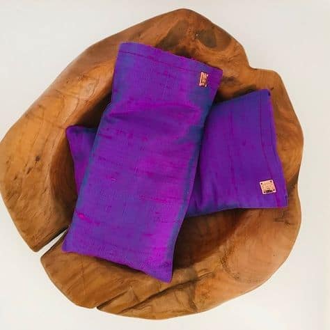 Augenkissen aus Seide mit Lavendel und Leinsamen