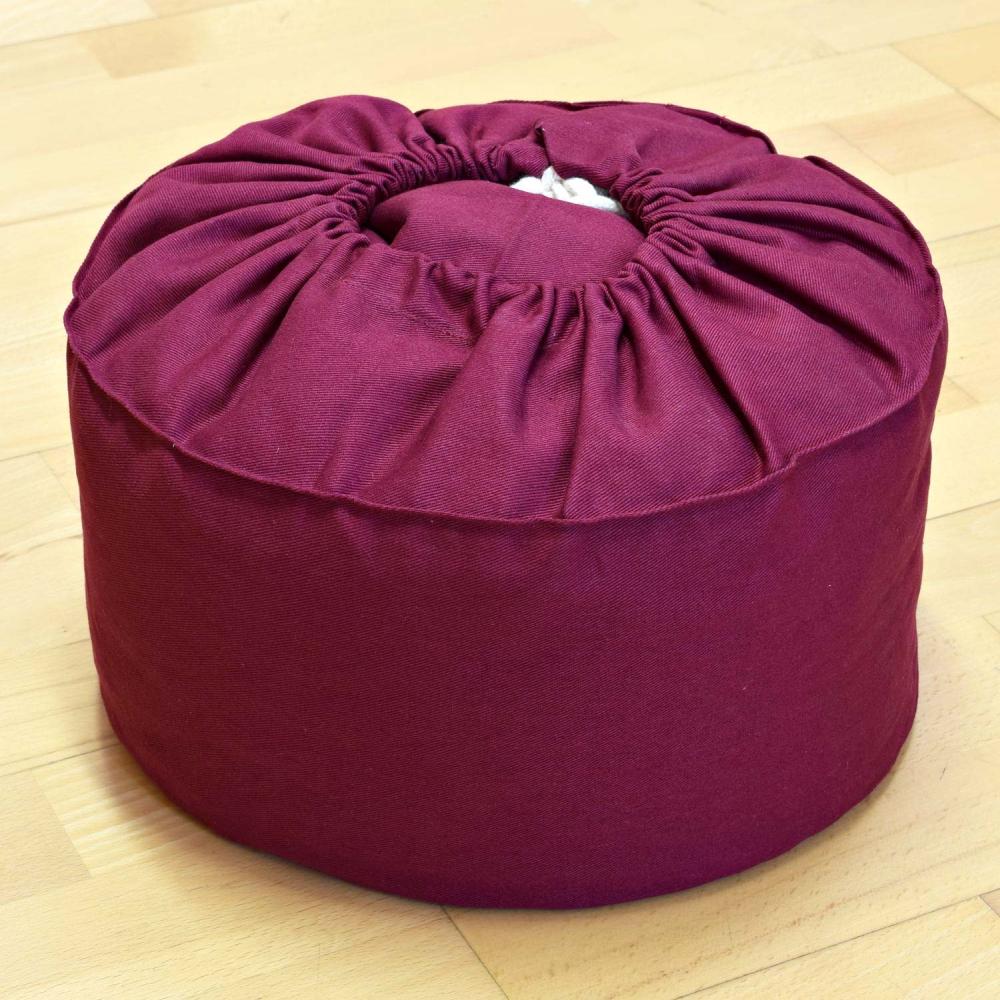 Baghi Meditationskissen in Bordeaux Unterseite