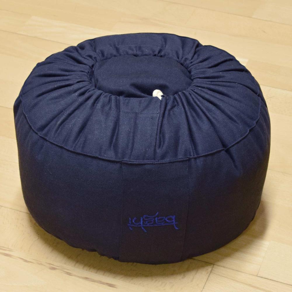 Baghi Meditationskissen in Dunkelblau Unterseite