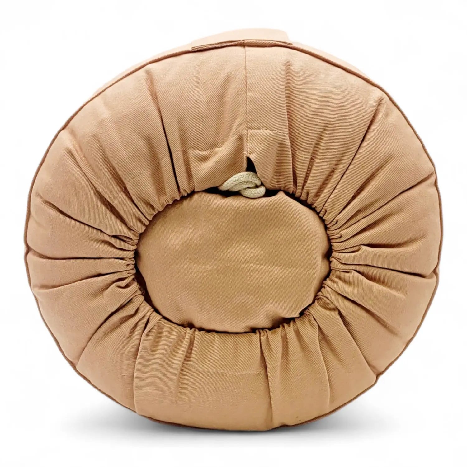 Baghi Meditationskissen rund in der Farbe Zimt Unterseite