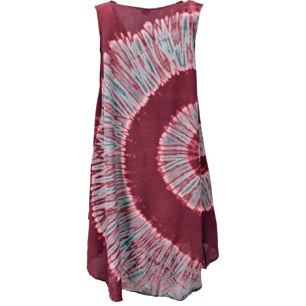 Strandkleid Batik bordeaux Rückseite