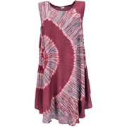 Strandkleid Batik bordeaux