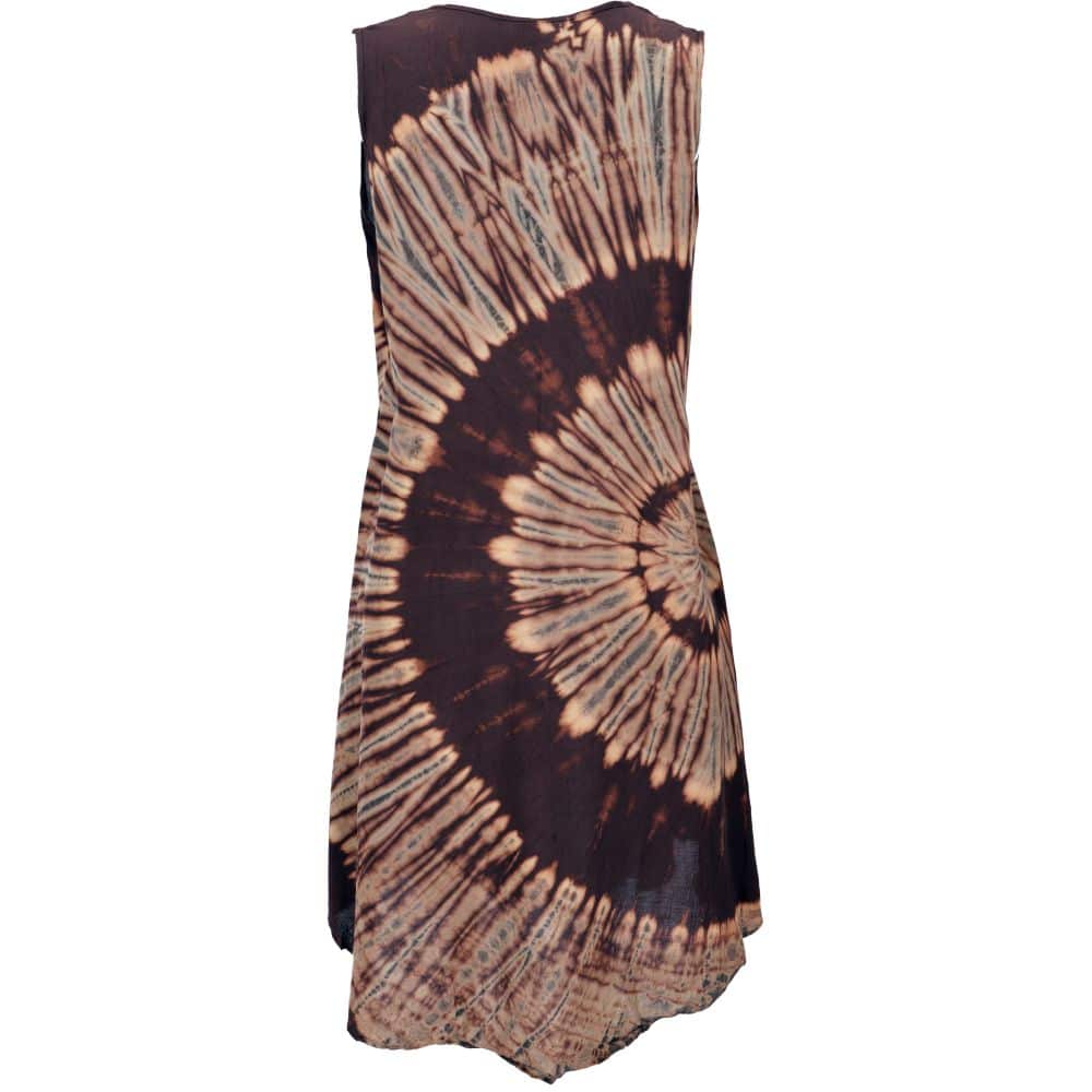 Batik Sommertop in Brauntönen Rückseite