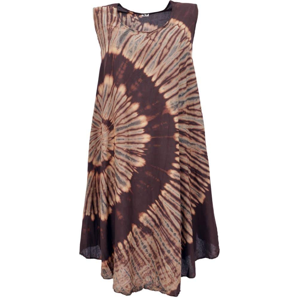 Batik Sommertop in Brauntönen