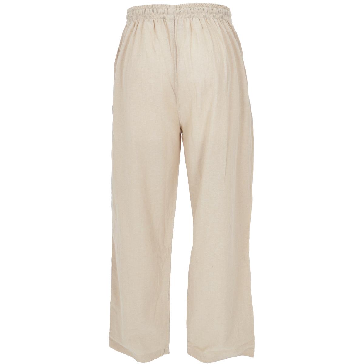 leichte Yogahose Herren beige Rueckseite