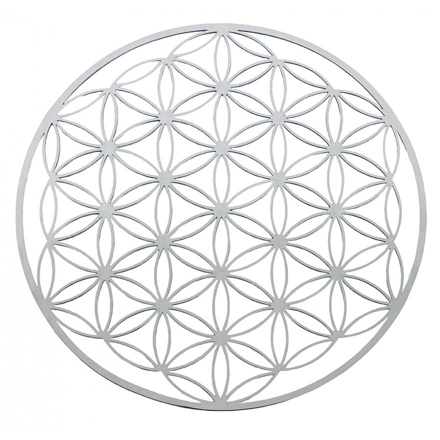 Lebensblume Ornament aus Edelstahl 12cm