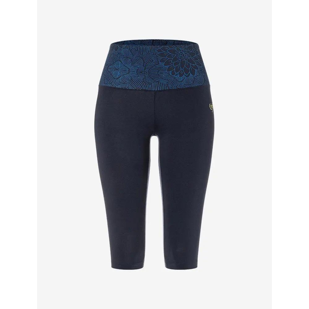 Capri Leggings für Damen in dunkelblau mit hohem Bund mit Mandala Print