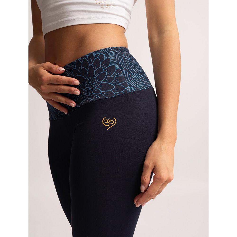 Capri Leggings für Damen in dunkelblau mit hohem Bund von Spirit of Om