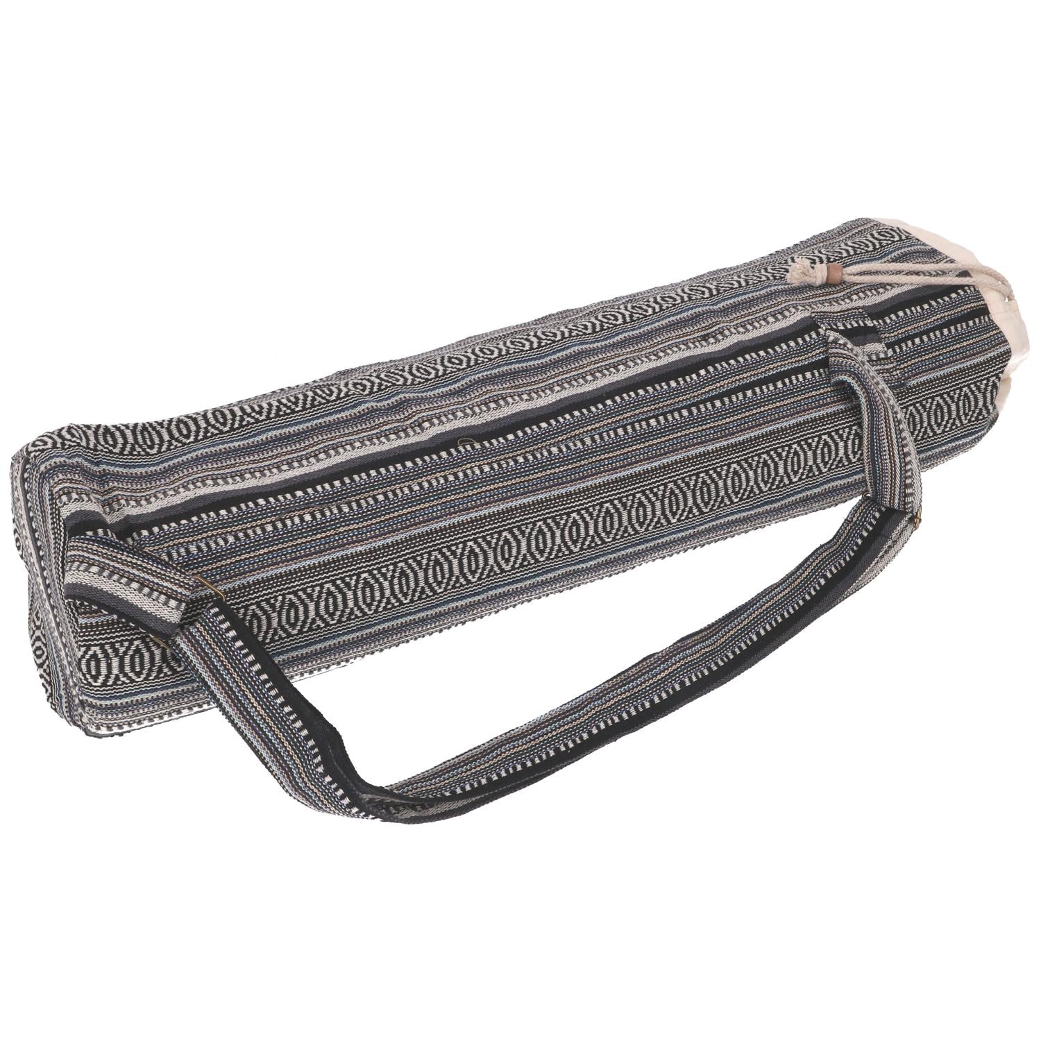Ethno Yogamattentasche in schwarz beige