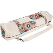 Ethno Yogamatten Tasche hell robuste Baumwolle mit Kordelzug