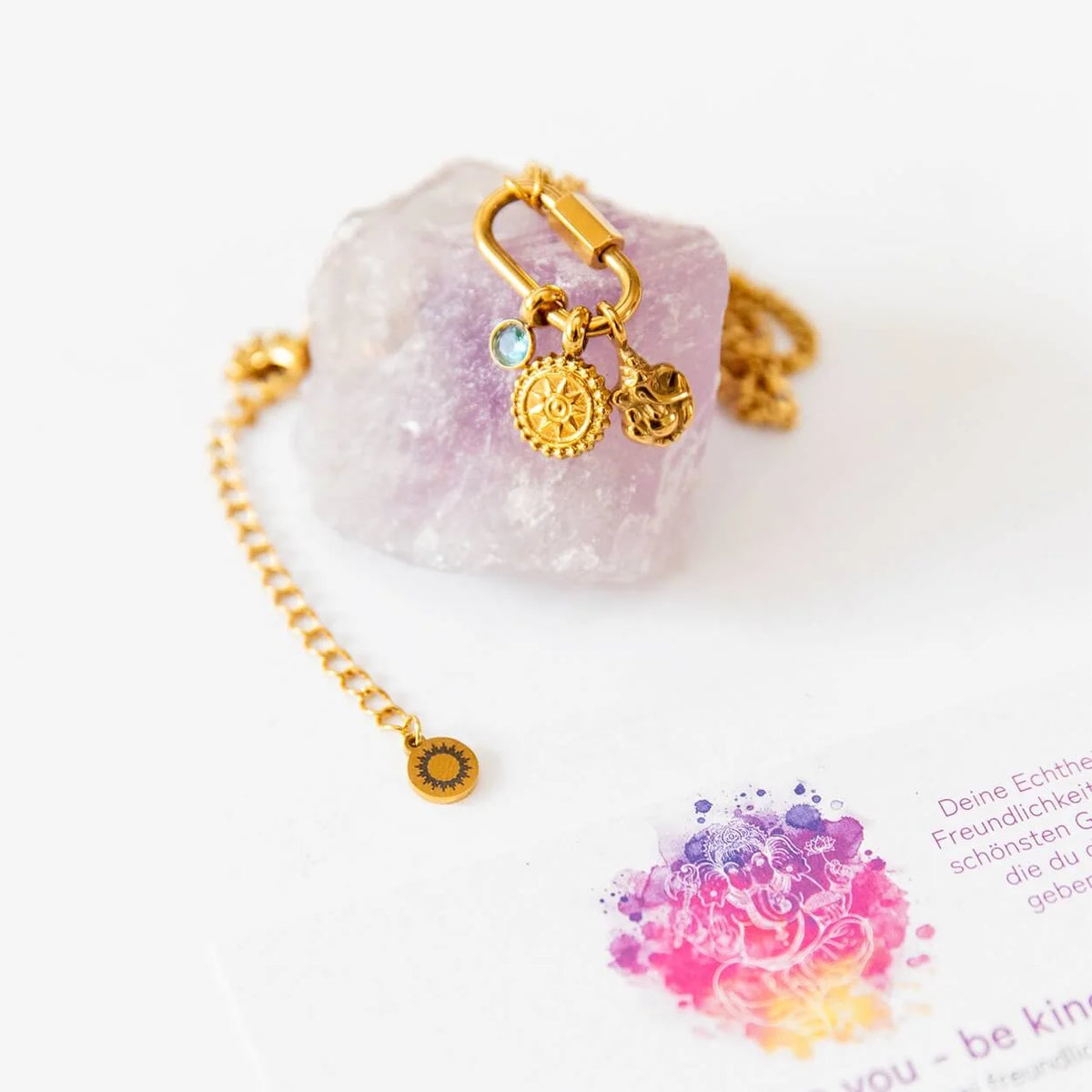 Ganesha Kette mit drei Anhängern als spirituelles Schmuckstück