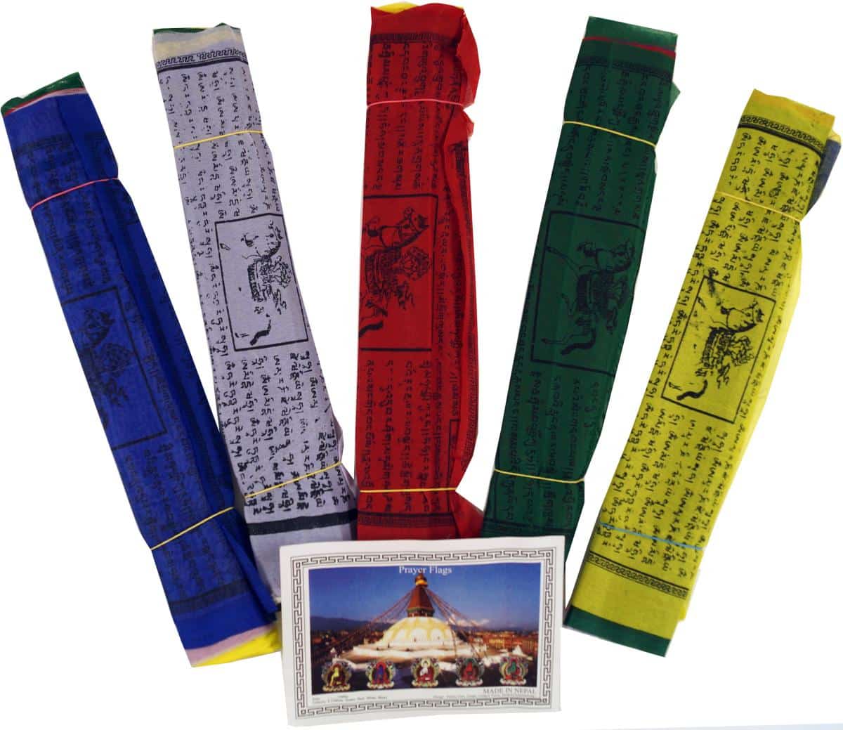 Original Gebetsfahnen aus Nepal im 5er Pack