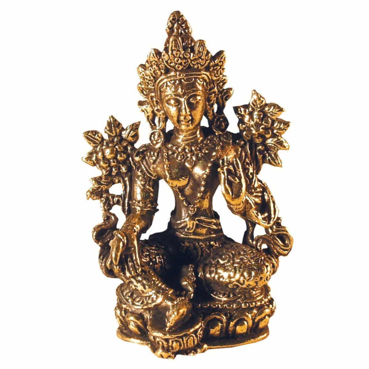 Gruene Tara aus Messing 5 cm