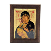 Ikone Maria schwarz 11 x 14 cm im byzantinischen Stil mit Zertifikat
