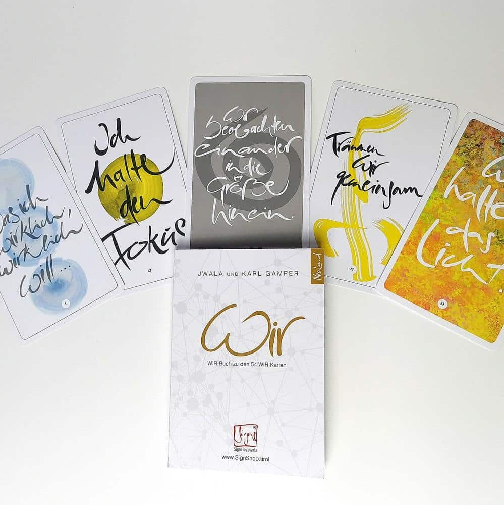Wir Kartenset von Karl und Jwala Gamper in der Box