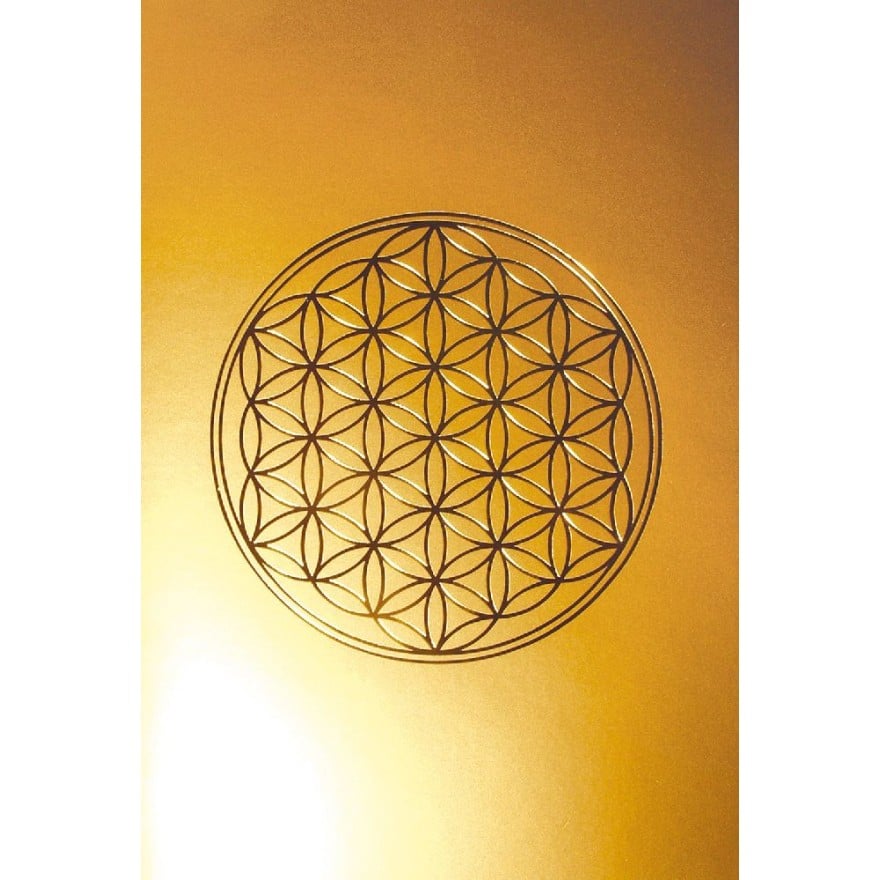Karte Blume des Lebens gold