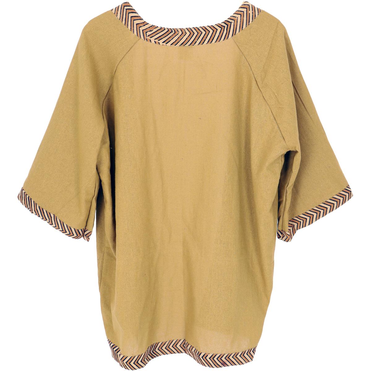 Kimono Baumwolle curry Rueckseite