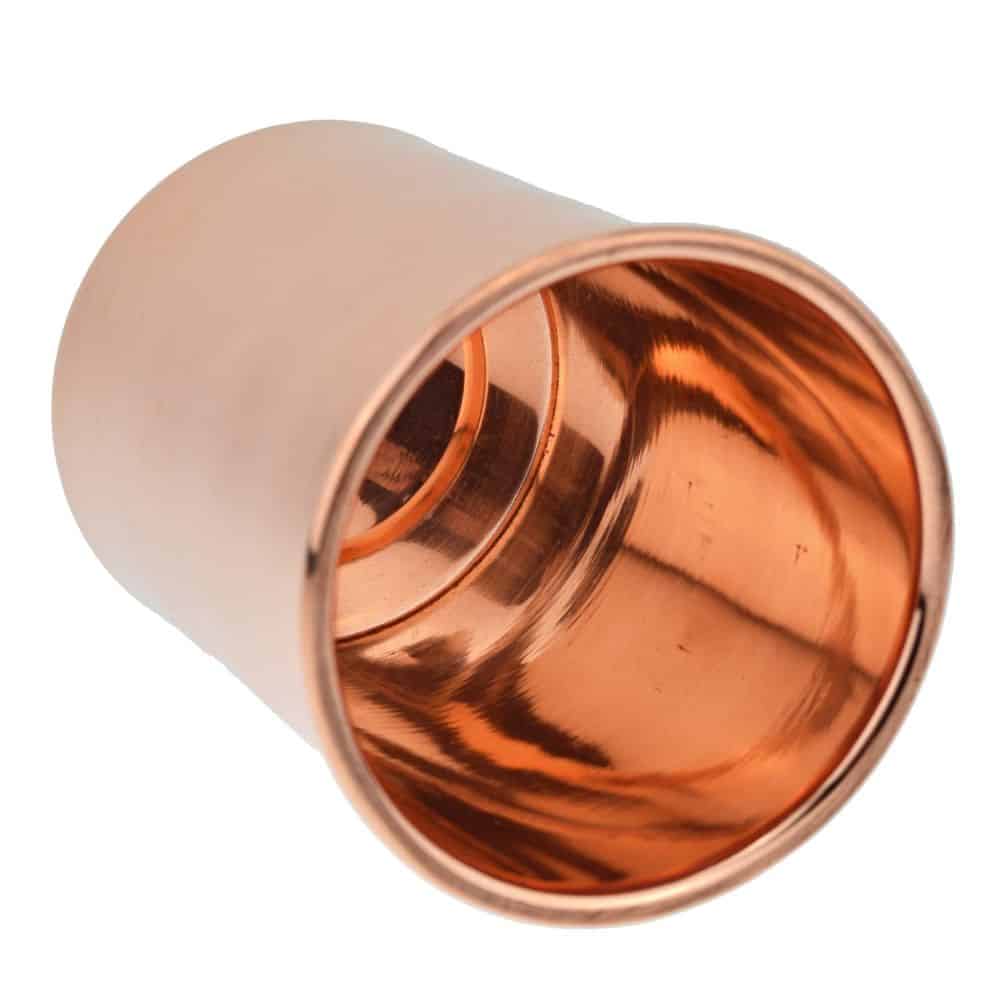 Satnam Kupfer Becher gross Innenansicht