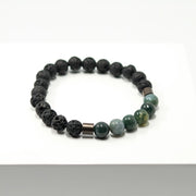 Herrenarmband Lava und Achat
