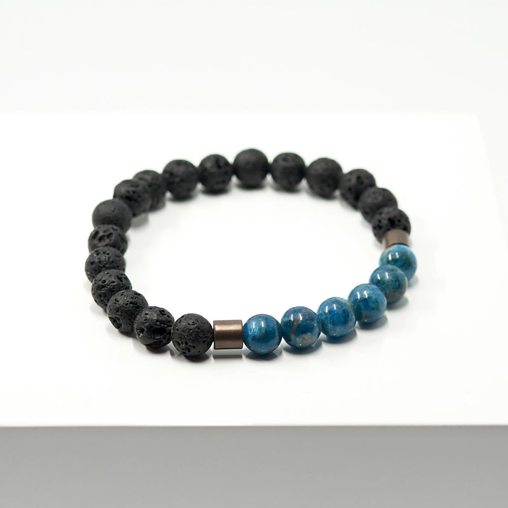 Lava und Apatit Armband