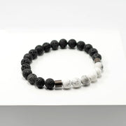 Lava und Howlith Armband