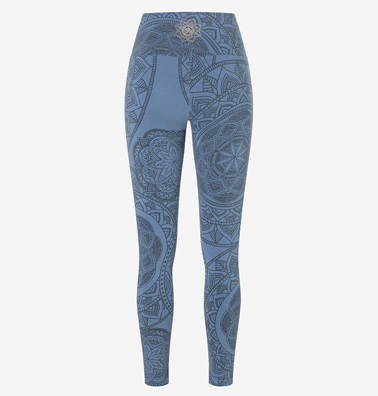 Yoga Legging Guna in enzianblau von Spirit of OM Rueckseite