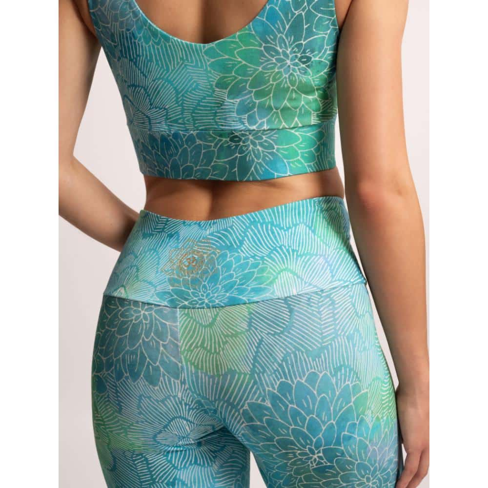 Madhu Yoga Legging von Spirit of Om in der Farbe Kristallblau Rueckseite