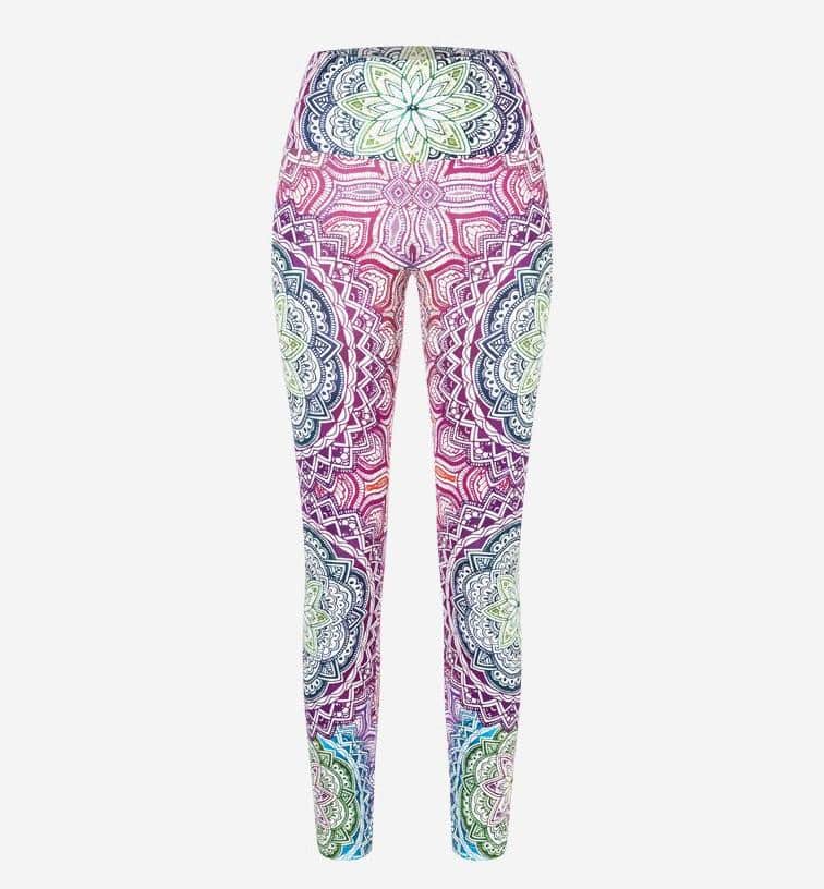 Spirit of Om Yoga Legging Mangala holi mit Mandala Muster Hinteransicht