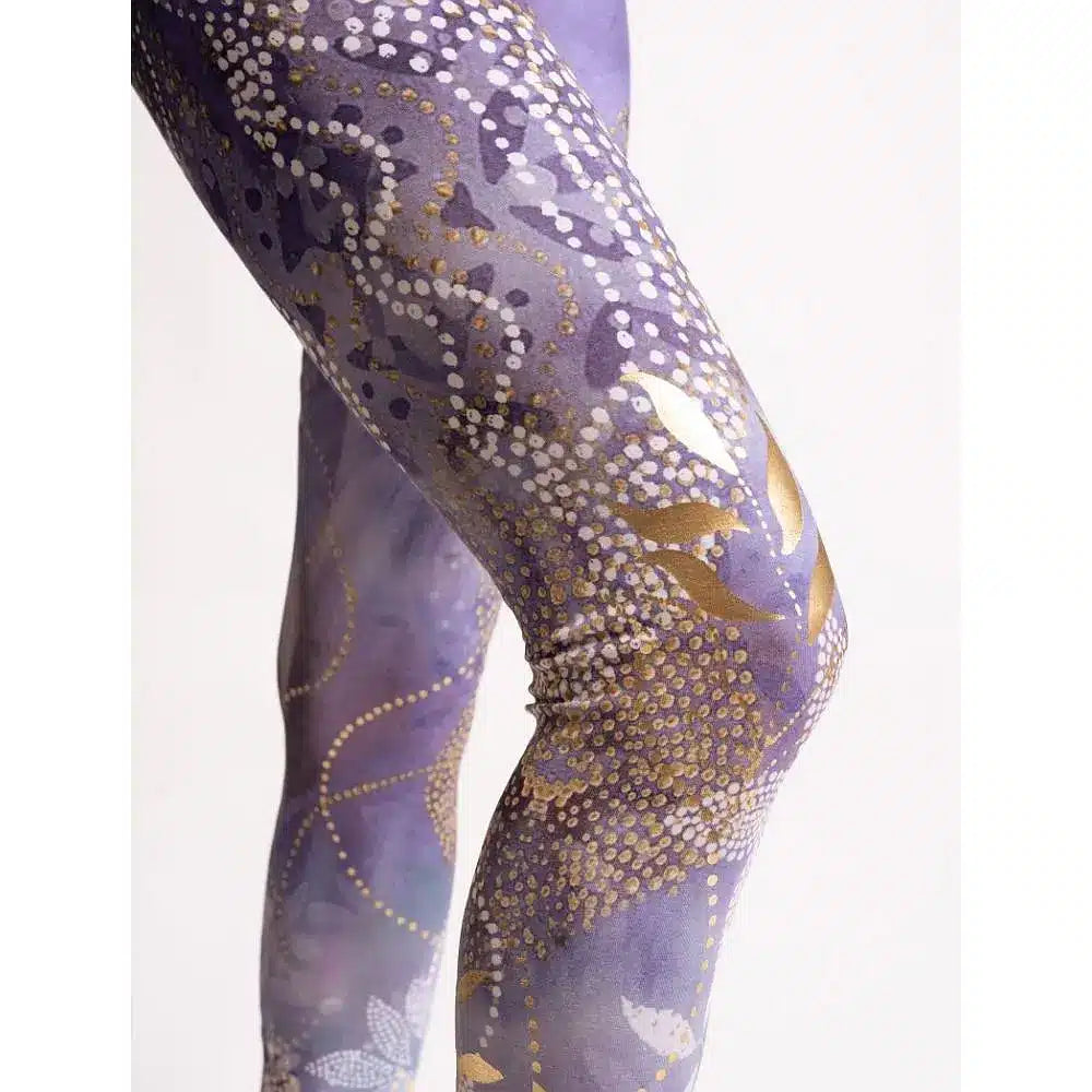 Leggings Vaira von Spirit of Om mit Gold Applikation