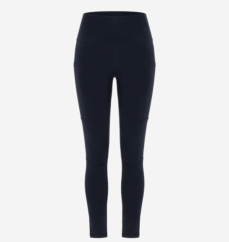 Sport Leggings Yoga & Run von Spirit of Om in dunkelblau Rueckseite