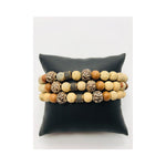 Perlen Armband Herren Agat Yak Sandelholz