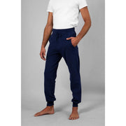Mahan Yogahose Herren in Atlantic Blue von Breath of Fire mit Seitentaschen und langen Beinbündchen