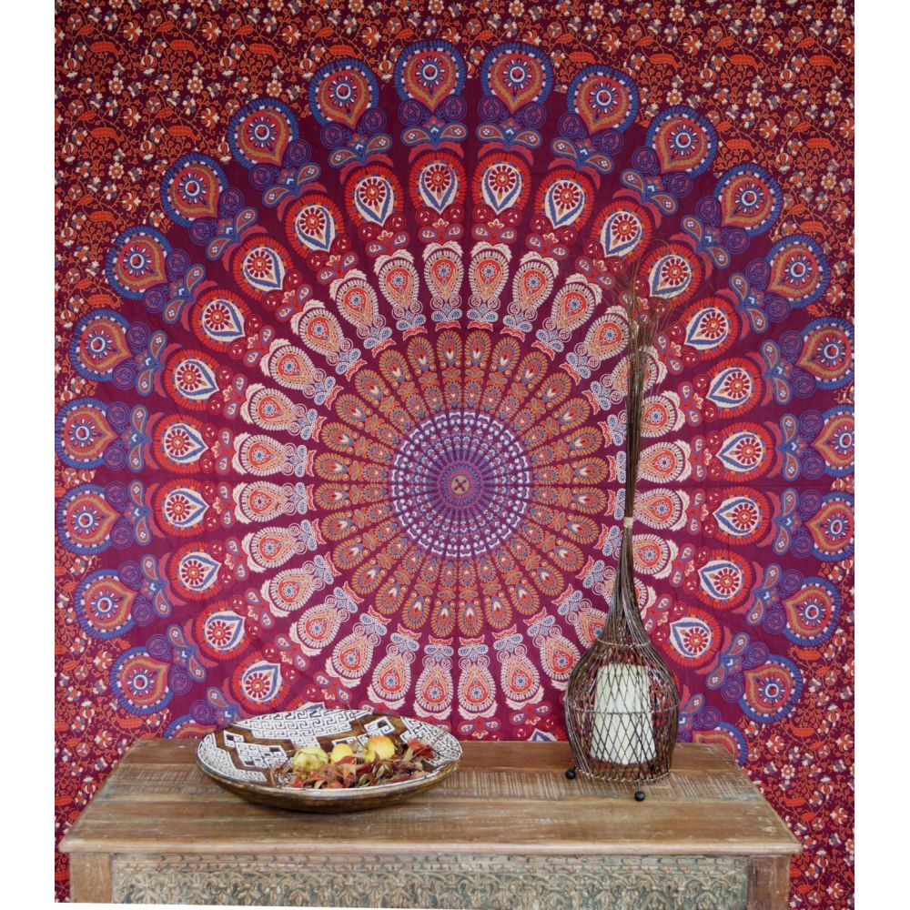 Mandala Wandbehang rot lila