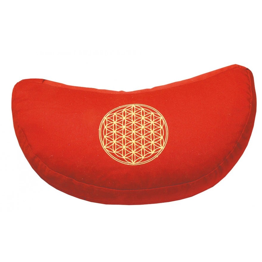 Meditationskissen Halbmond rot