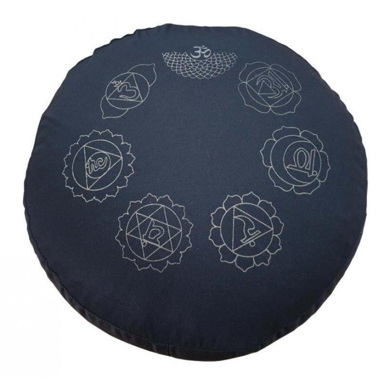 Meditationskissen Chakren schwarz