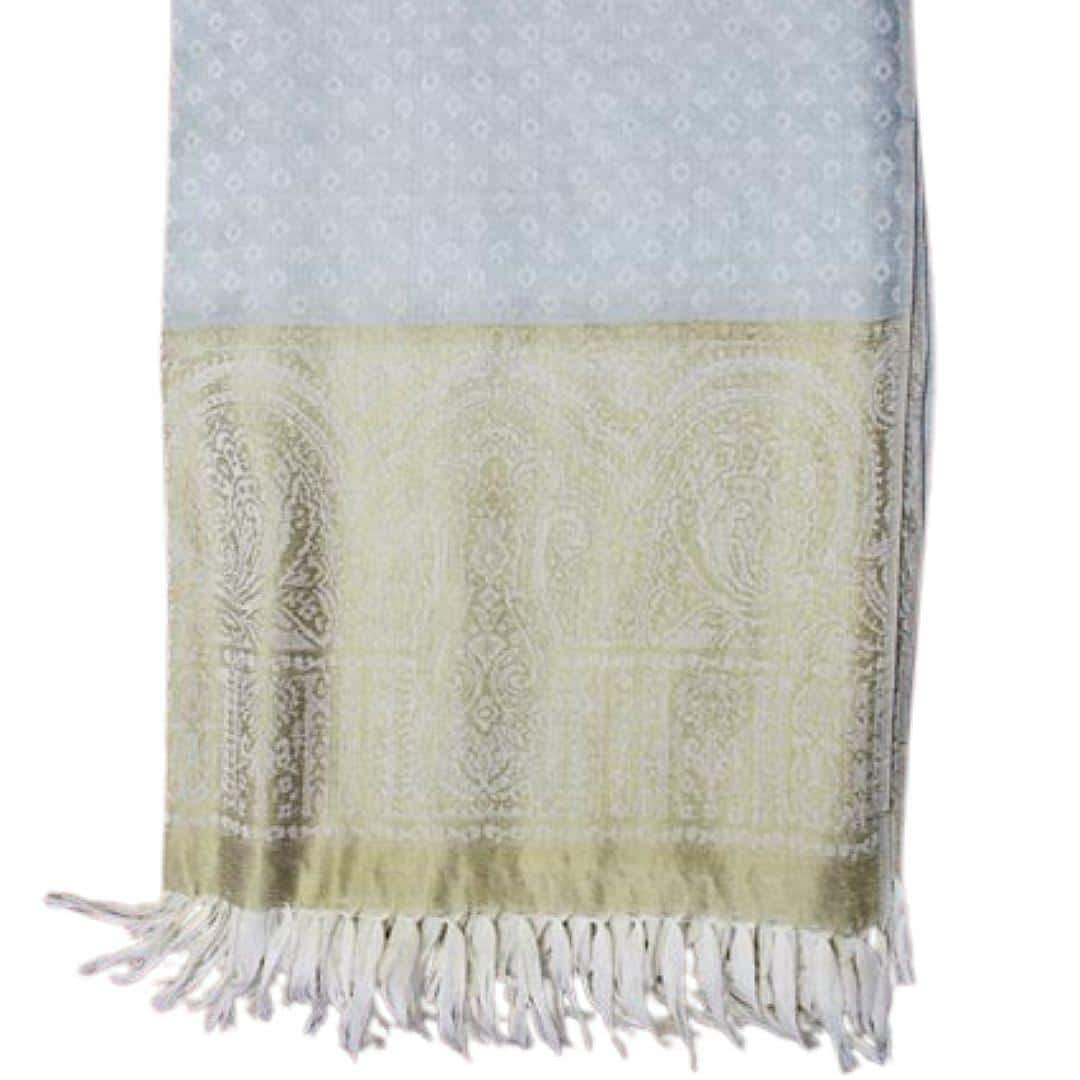 Pashmina Schal aus Wolle und Seide aus Kaschmir Meditationstuch Meditationsschal