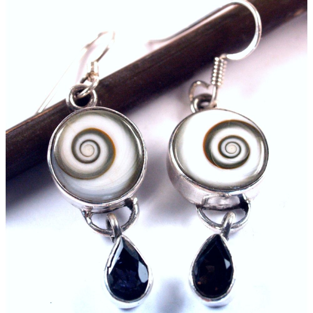 Shiva Eye Ohrhänger mit Amethyst