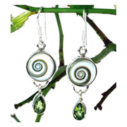 Shiva Auge Ohrhänger mit Peridot