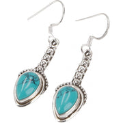 Boho Silberohrringe türkis