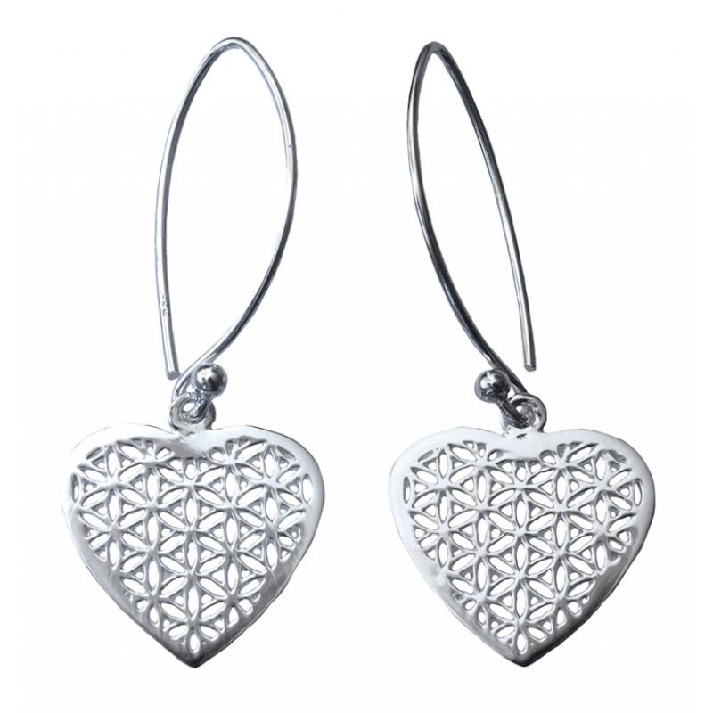 Ohrringe Herz des Lebens silber