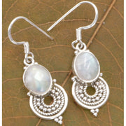 Ohrringe aus Silber mit Mondstein