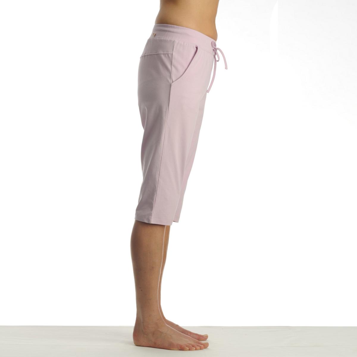 Yoga Bermuda Hose flieder Seitenansicht