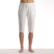 Yoga Bermuda Hose weiss unisex Vorderansicht