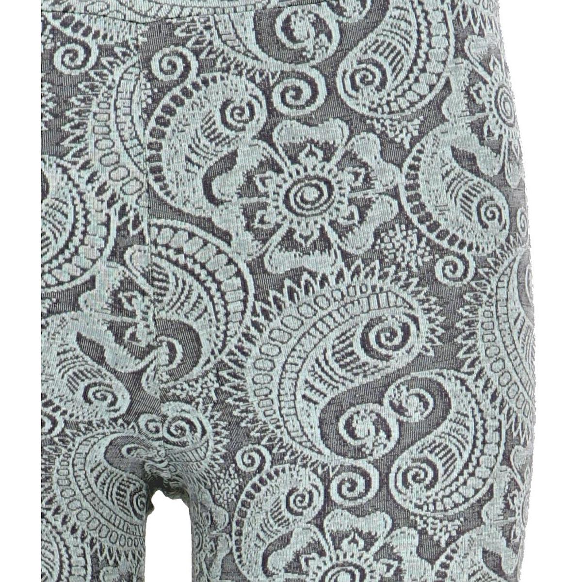Detailansicht der Yoga Paisley Leggings in aqua
