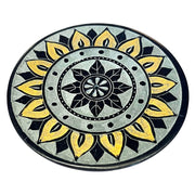 Raeucherstaebchen Halter rund Mandala Blume schwarz gold