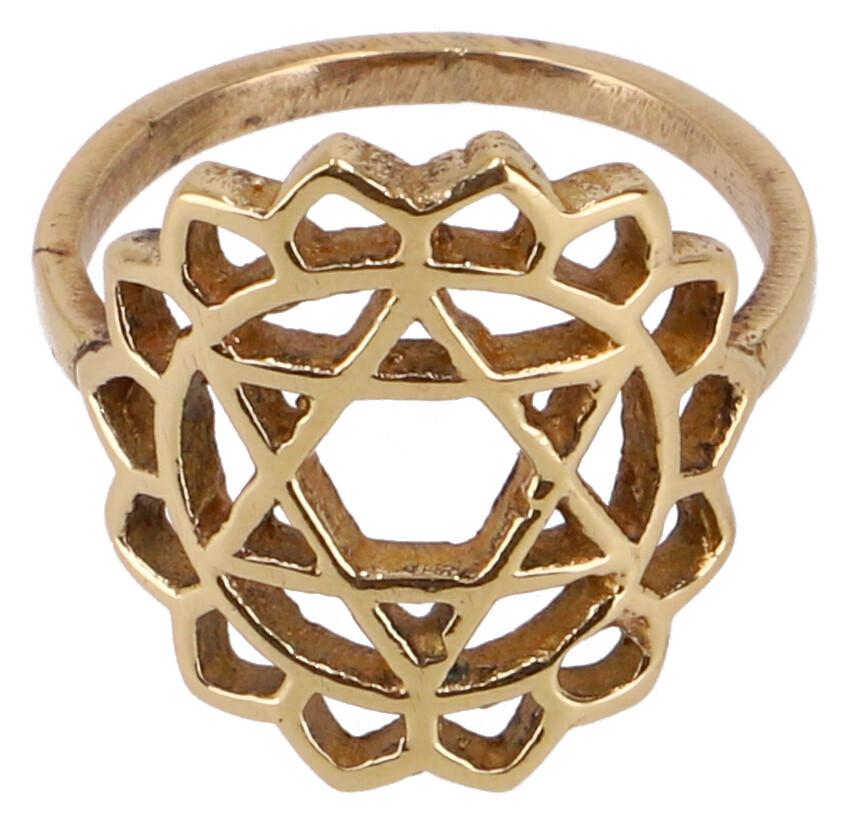 Herz Chakra Ring gold